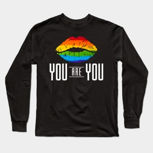 Gay Pride Kiss Rainbow LGBT Gay Lesbian Gift Long Sleeve T-Shirt